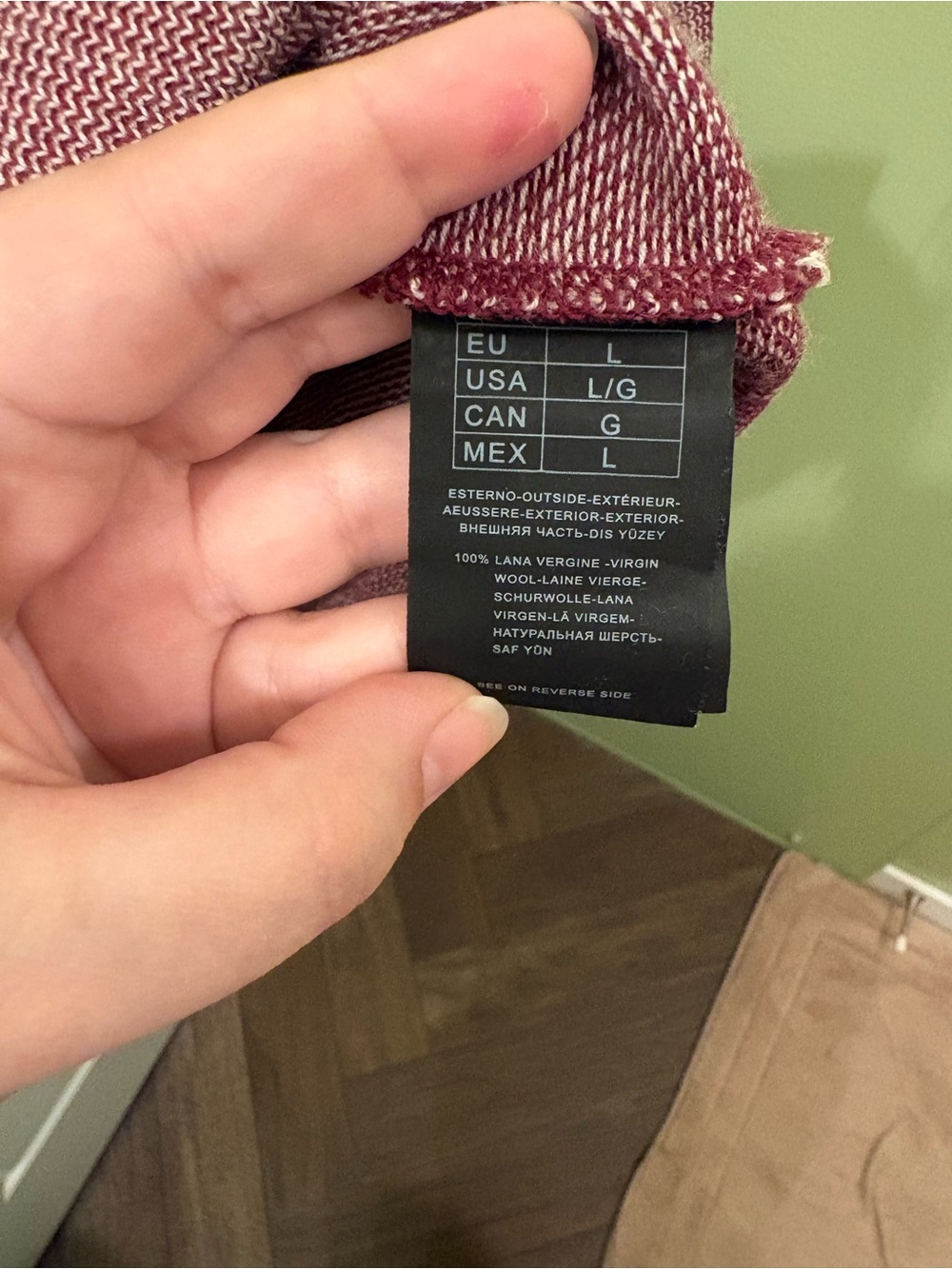 Paul & Shark Yachting Marled Burgundy Crewneck Label - Picture 3 of 4